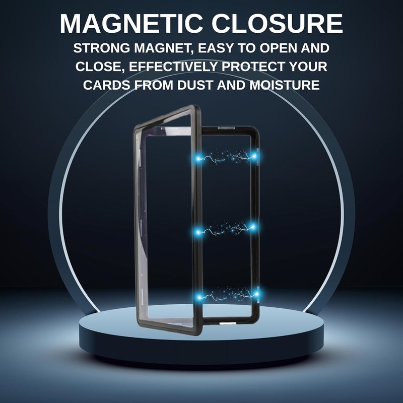 RedCap Magnetic Aluminum Graded PSA Slab Guard UV Resistant Glass 35PT Premium Protector Display Case For Standard PSA CGC Graded Sport Trading Cards - Black Out - Image 4